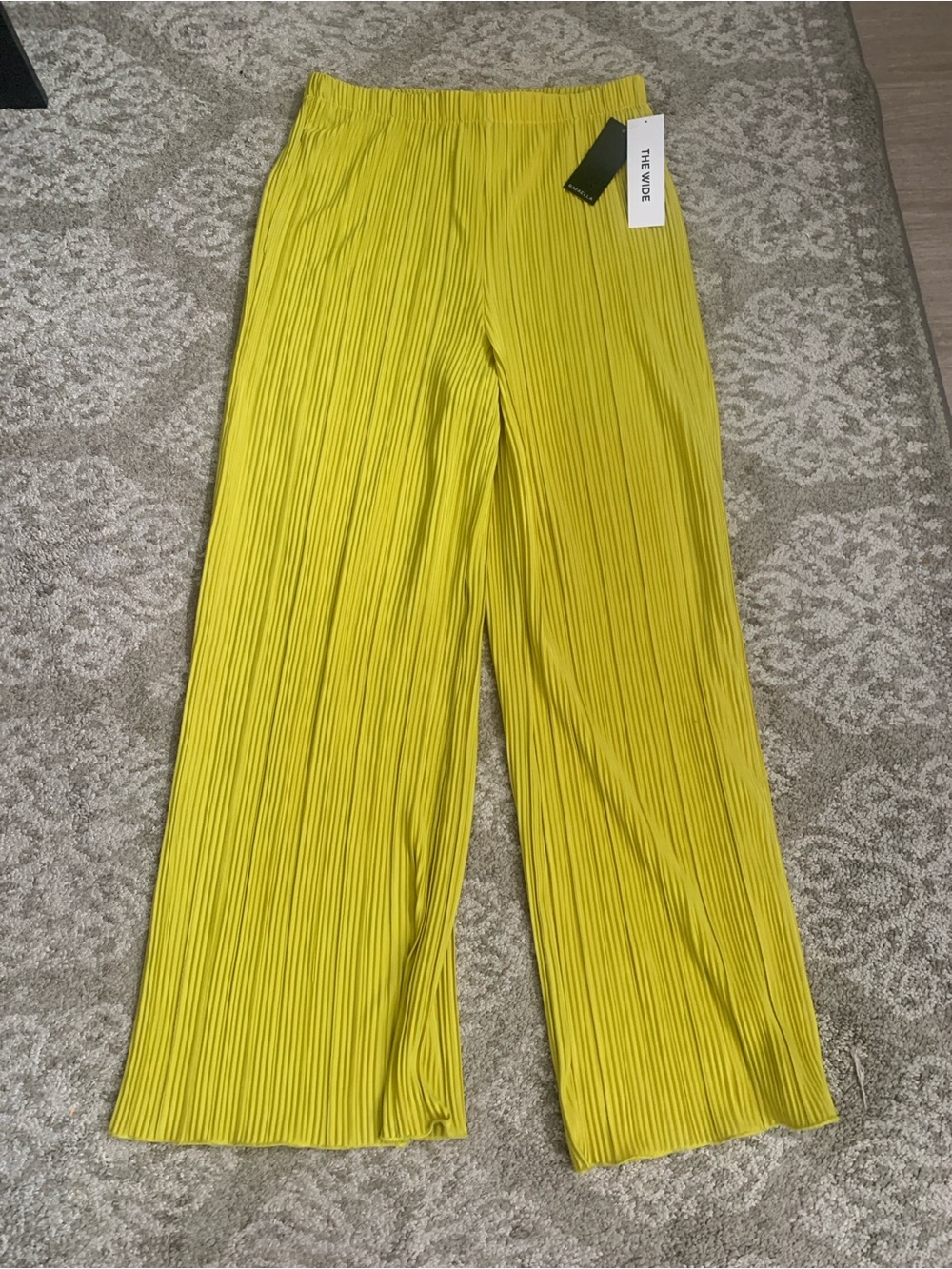 Rafaella The Wide Pleated Pant Wide Leg Pleated Pants Yellow Medium